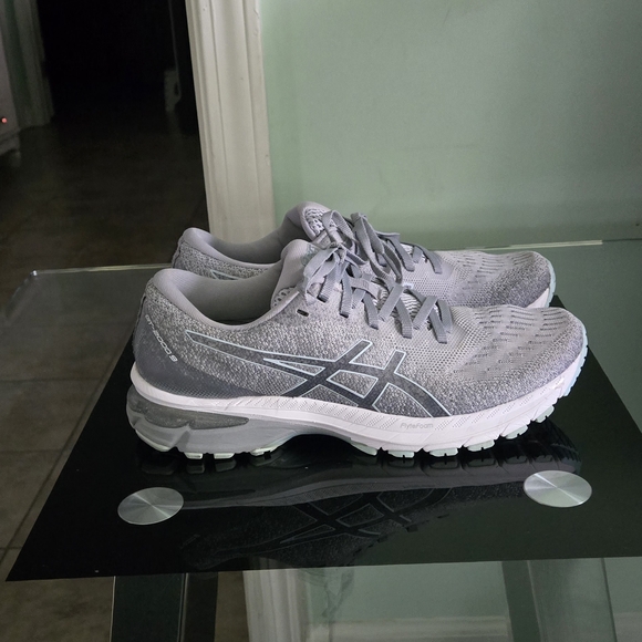 ASICS GT-2000 9 Knit  Women's Gray Aqua Angel  Running Shoes Size 8.5 - Picture 1 of 10